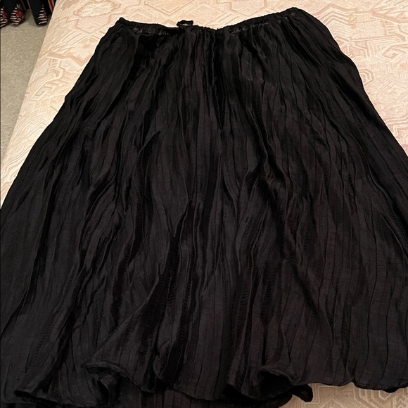 J. Crew Black Pleated Drawstring Maxi Skirt in Linen Blend/NWT/L - Picture 12 of 15